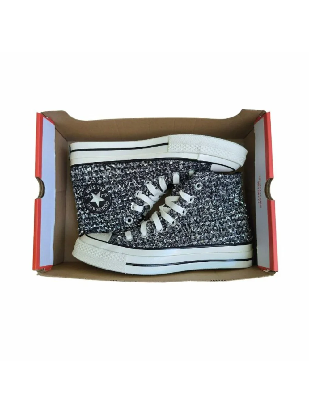 ⭐Converse Chuck 70 Hi Metallic Tweed Sz 5.5 Men's shoes Sneakers Black A14442C